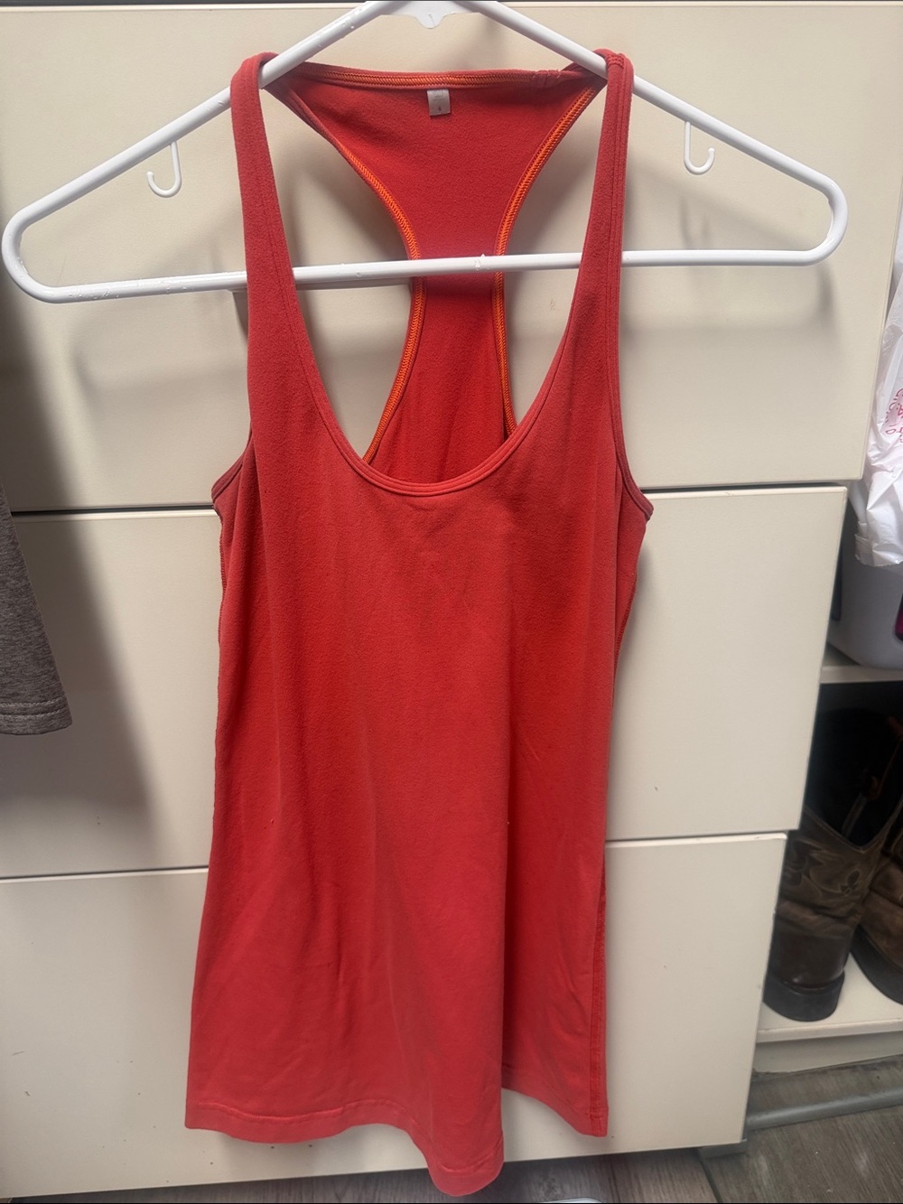 lululemon athletica Orange-Red Racerback Tank